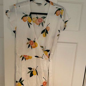 rails koreen white wrap dress with grapefruit Large, never been worn